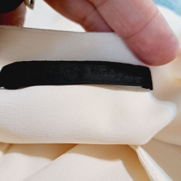 Jenni kayne Cream Silk Long Line Oversized Blouse Siae Small - Picture 6 of 8